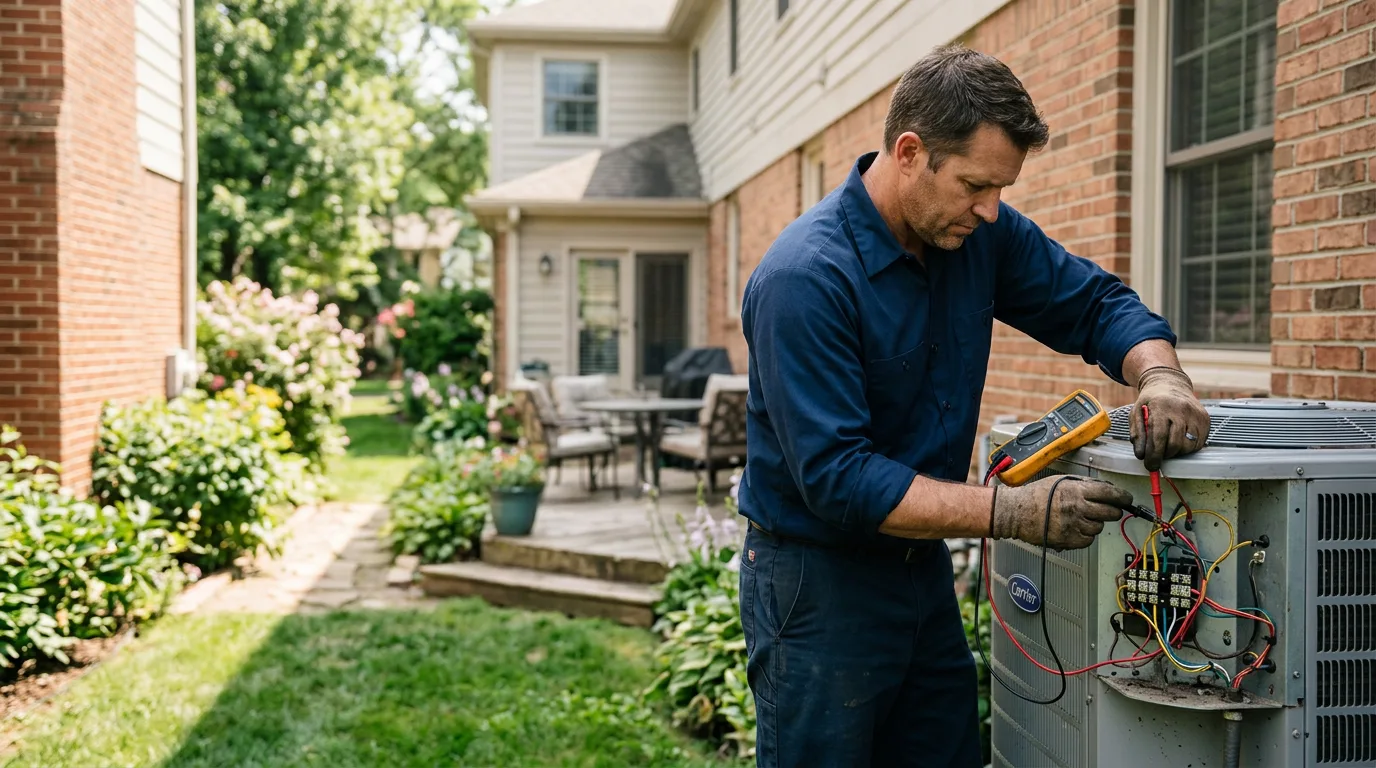 HVAC technician working near Minnesota Lake, MN